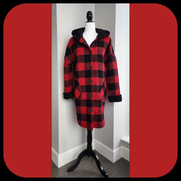 DESIGN LAB || Oversized Buffalo Plaid Coat (SIZE S) - Picture 1 of 6